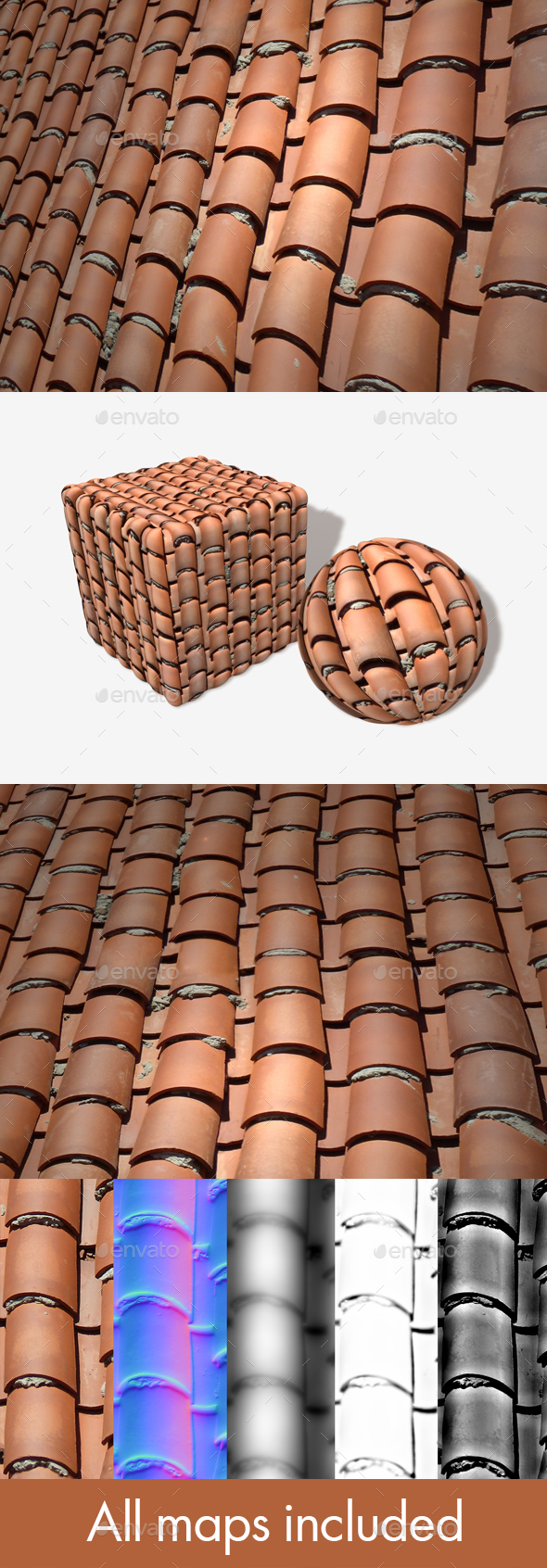 Messy Terracotta Roof - 3Docean 20153351