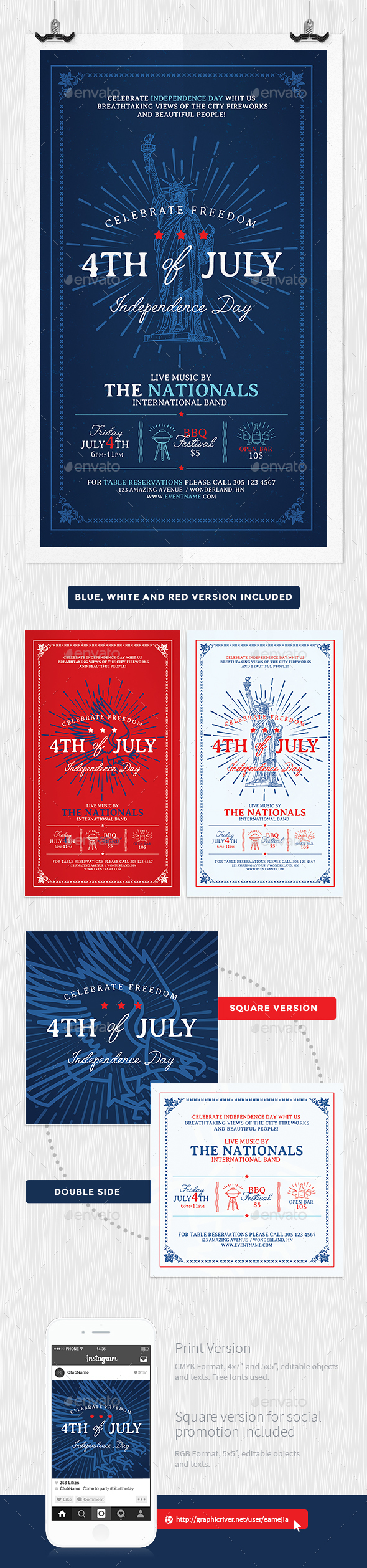 4th of July Flyer - Holidays Events