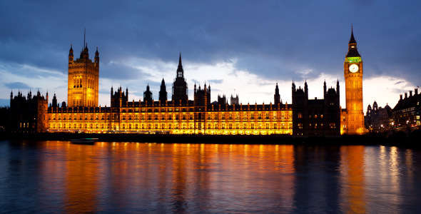 Day to night timelapse of Big Ben and the Houses of Parliament