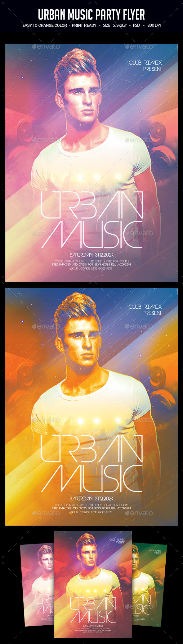 Urban Music Party Flyer - Clubs & Parties Events