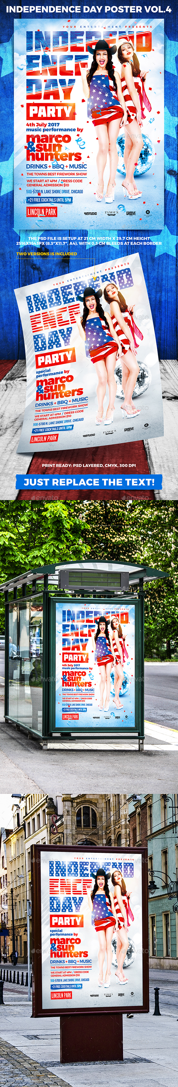 Independence Day Party Poster vol.4 - Holidays Events