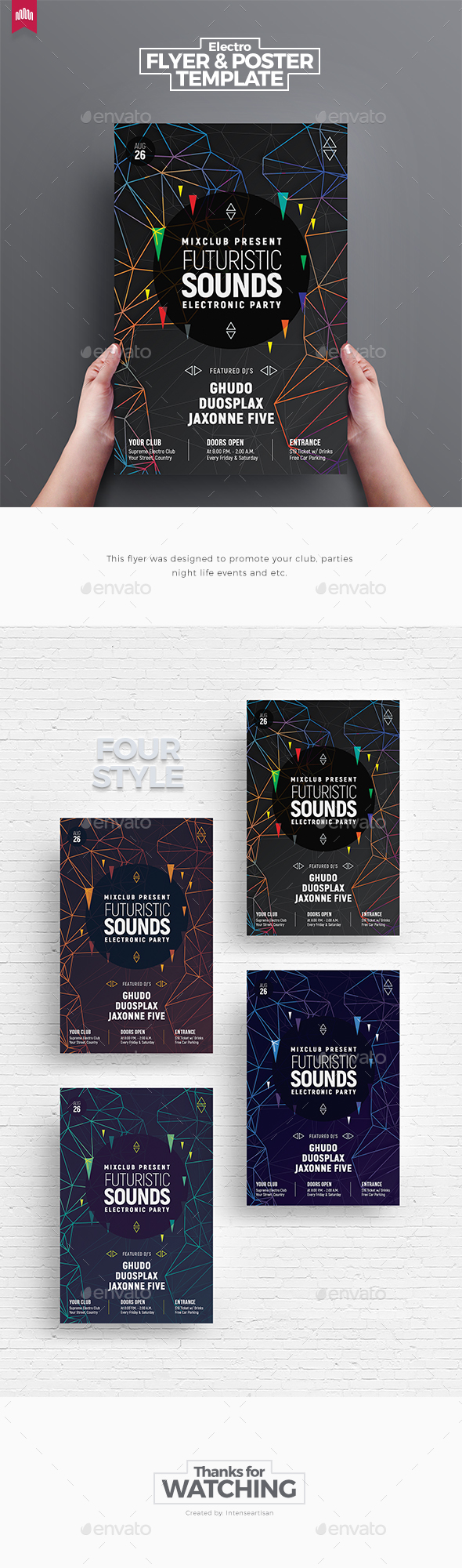 Futuristic Sound - Flyer Template - Clubs & Parties Events