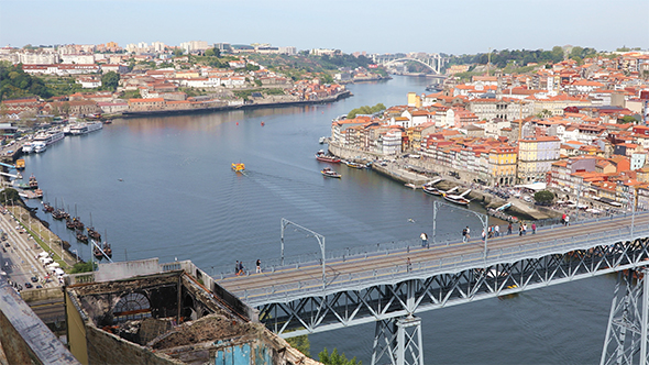 Panoramic View of Porto City, Portugal