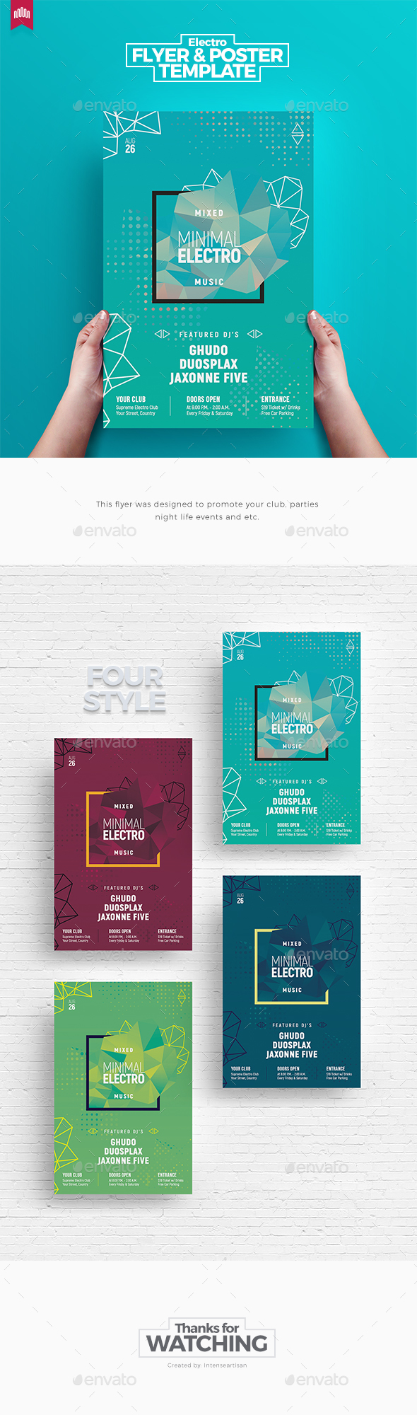 Minimal Electro - Flyer Template - Clubs & Parties Events