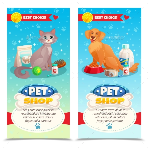 Pet Shop Vertical Banners