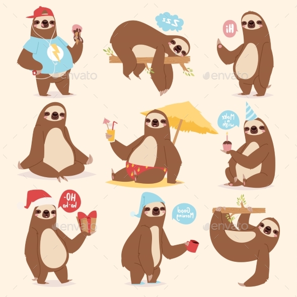 Laziness Lazy-bones Sluggard Animal Character - Animals Characters