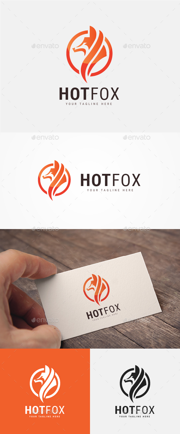Hot Fox Logo - Animals Logo Templates