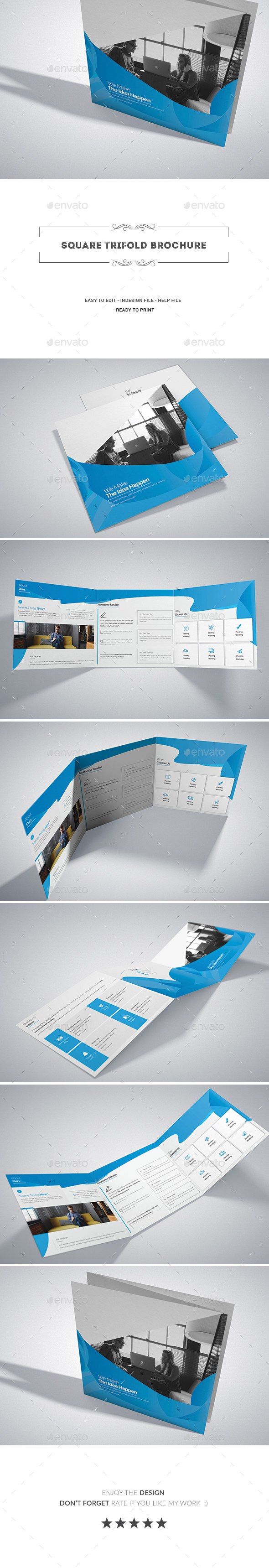 Square Trifold Brochure - Corporate Brochures