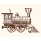 Engraved Vintage Hand Draw, Old Locomotive, Vectors | GraphicRiver