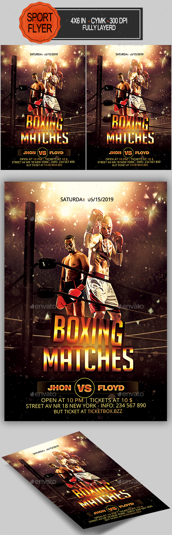 Boxing Flyer - Sports Events