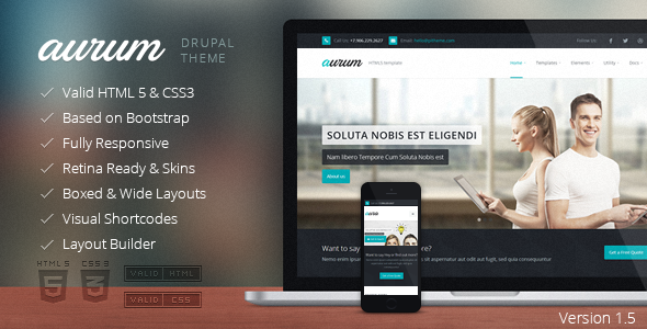 Aurum - Responsive Multipurpose Drupal Theme - Business Corporate