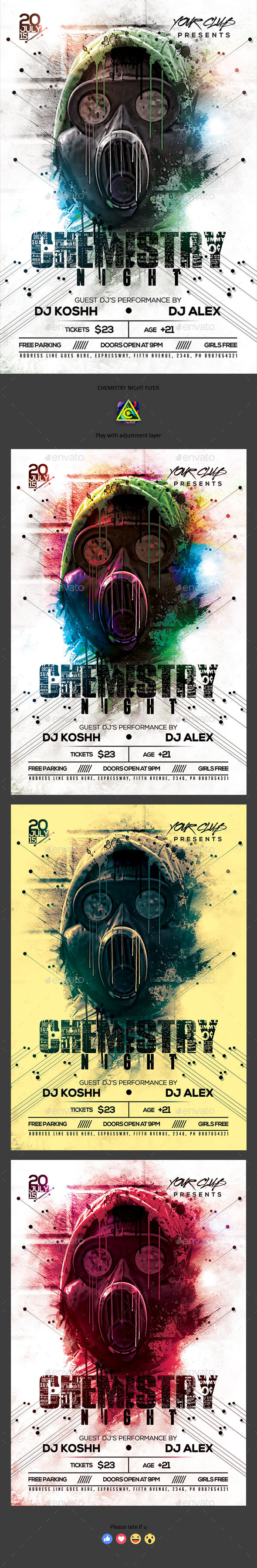 Chemistry Night Flyer - Clubs & Parties Events