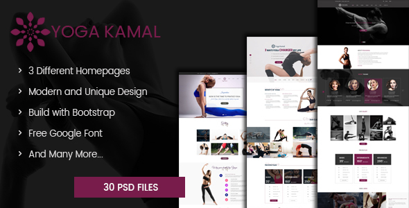 Kamal - Yoga eCommerce PSD Template - Health & Beauty Retail