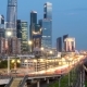 Evening Traffic in Near Moscow New City. - VideoHive Item for Sale