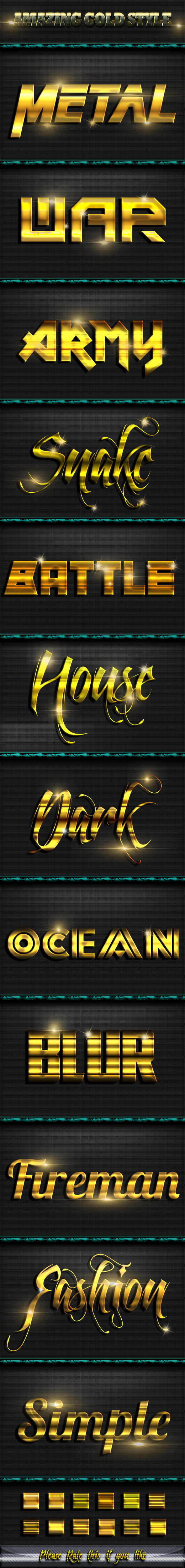 Gold Style Text Effect - Text Effects Styles