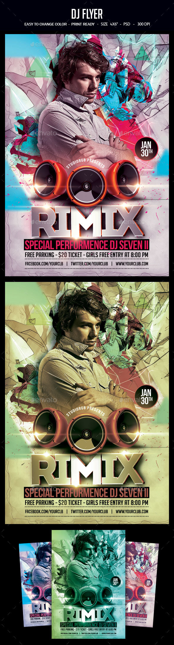 Dj Flyer - Clubs & Parties Events