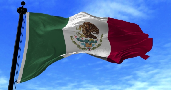 Mexico Flag in the Wind alt