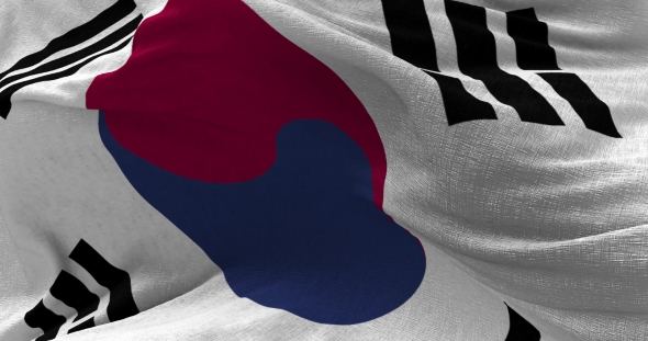 South Korea Flag in the Wind alt