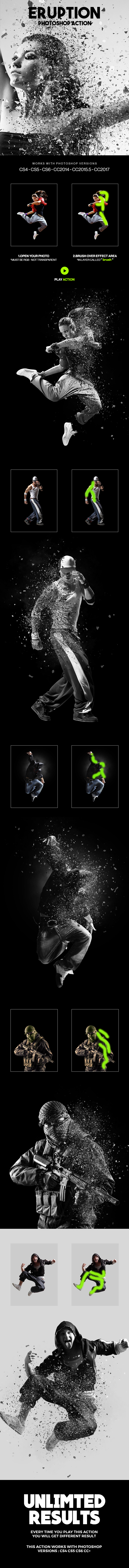 Eruption Photoshop Action - Photo Effects Actions