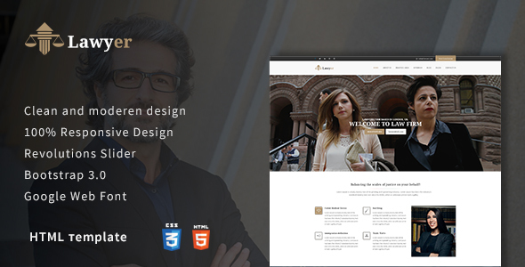 Lawyer - Law Firm Responsive HTML Template - Corporate Site Templates