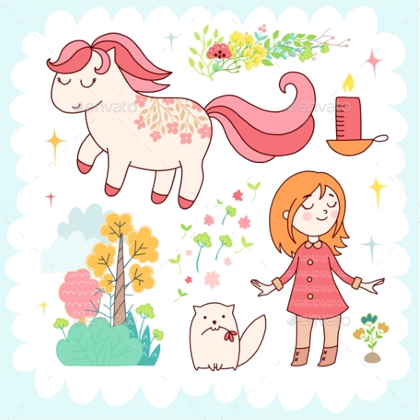 Doodles Cute Elements - Flowers & Plants Nature