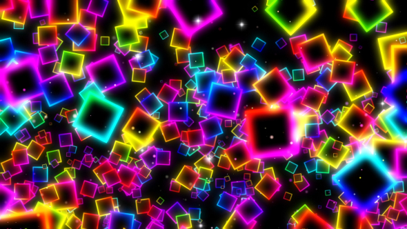 Neon Colored Squares, Motion Graphics | VideoHive