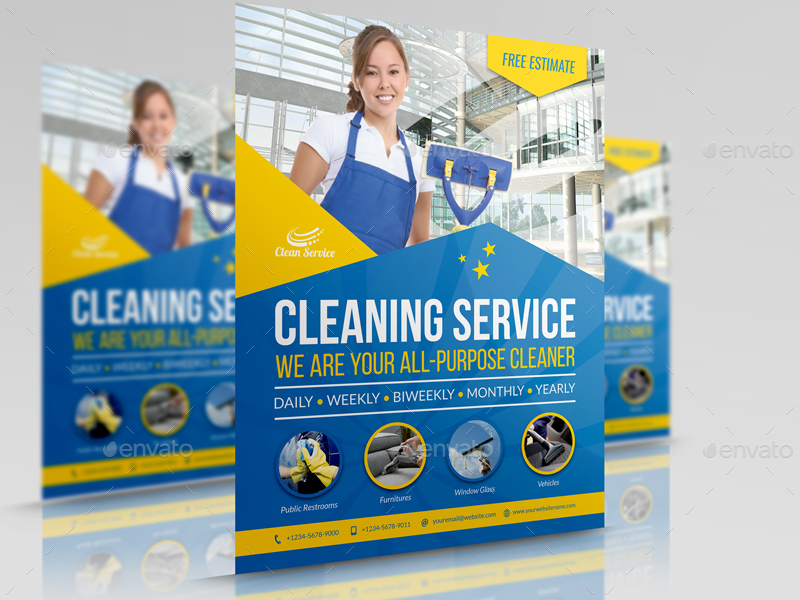 Cleaning Services Flyer Template Vol.4, Print Templates | GraphicRiver