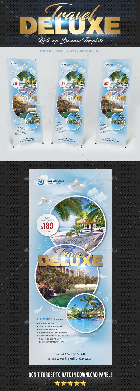 Travel Tour Banner Template - Signage Print Templates