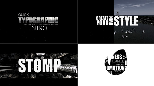Quick Typographic Intro - VideoHive 20167230