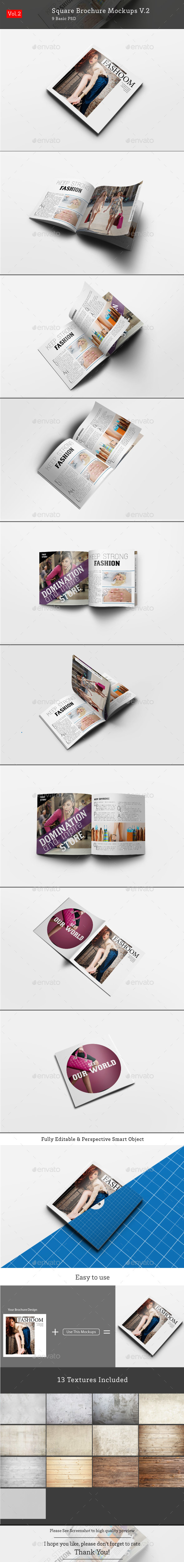 Square Brochure Mockups V.2 - Brochures Print