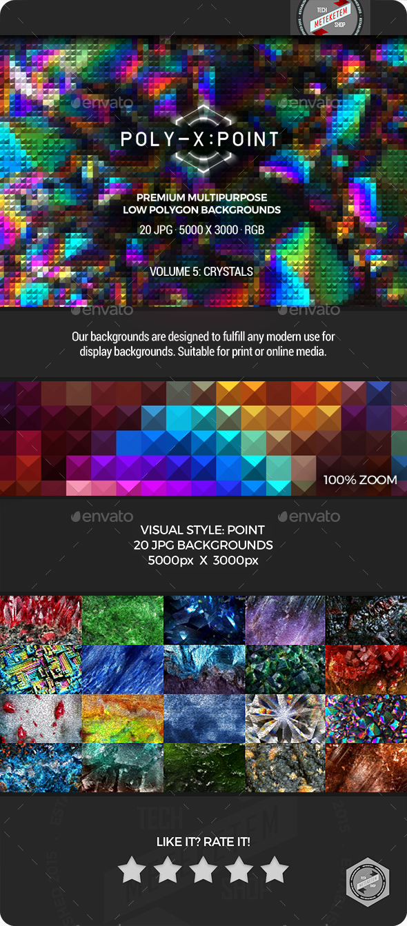 Crystal Poly Backgrounds - Abstract Backgrounds