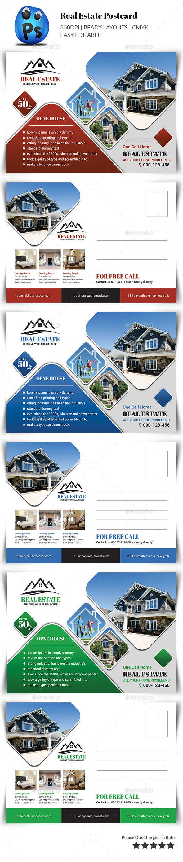 Real Estate Postcard - Cards & Invites Print Templates