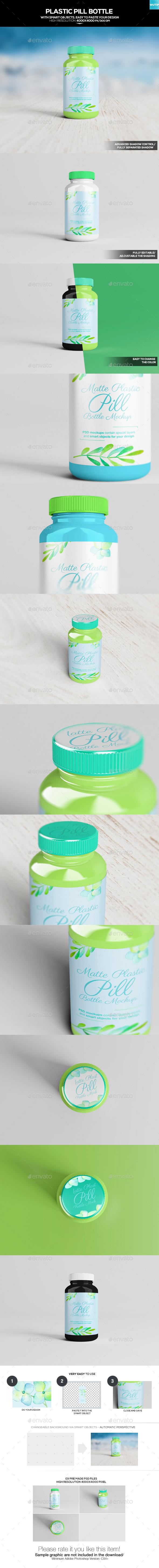Plastic Pill Bottle Mockup - Miscellaneous Packaging