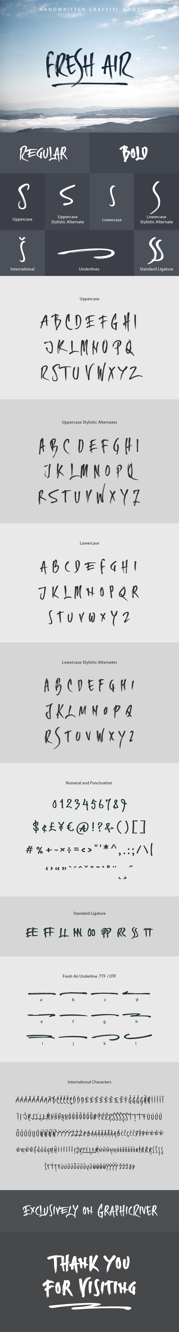 Fresh Air Handwritten Graffiti Font - Hand-writing Script