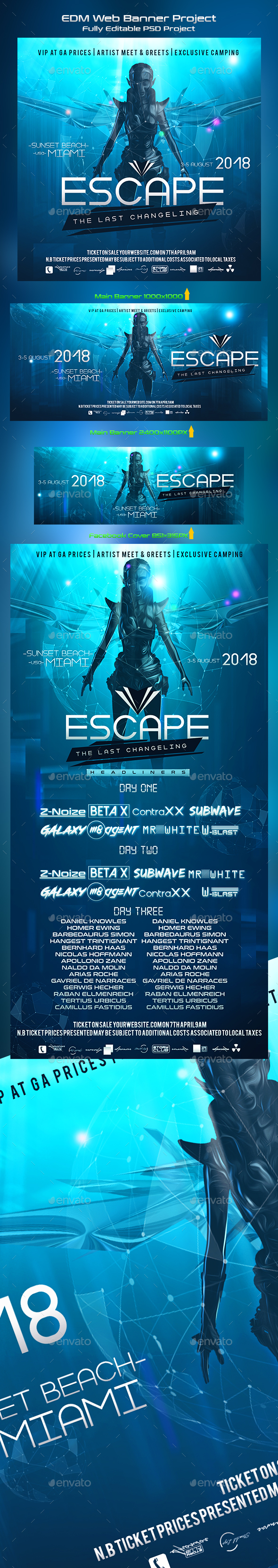 EDM Banner Template - Miscellaneous Social Media