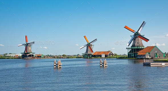 windmill amsterdam - Stock Photo - Images