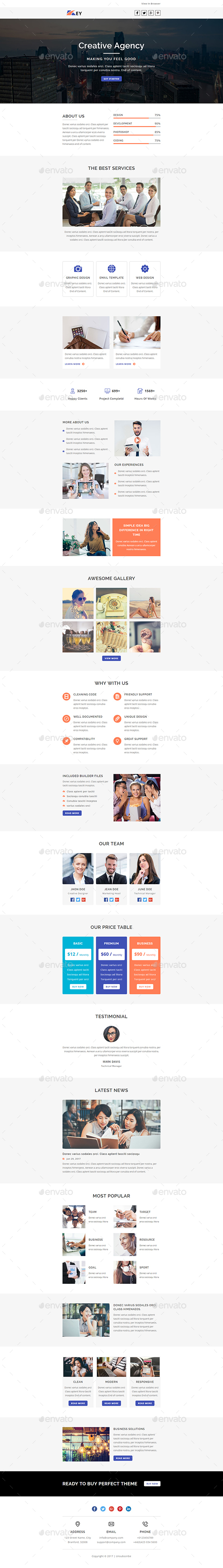 Key - Email PSD Template - E-newsletters Web Elements