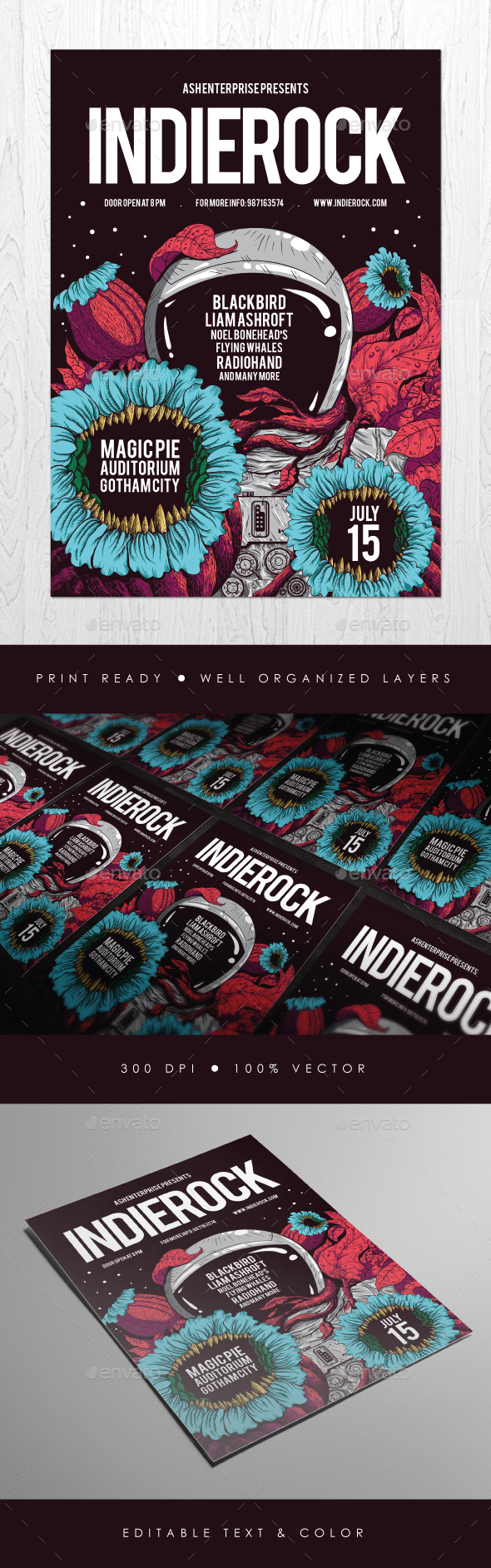 Indie Rock Vol. 4 Flyer - Concerts Events