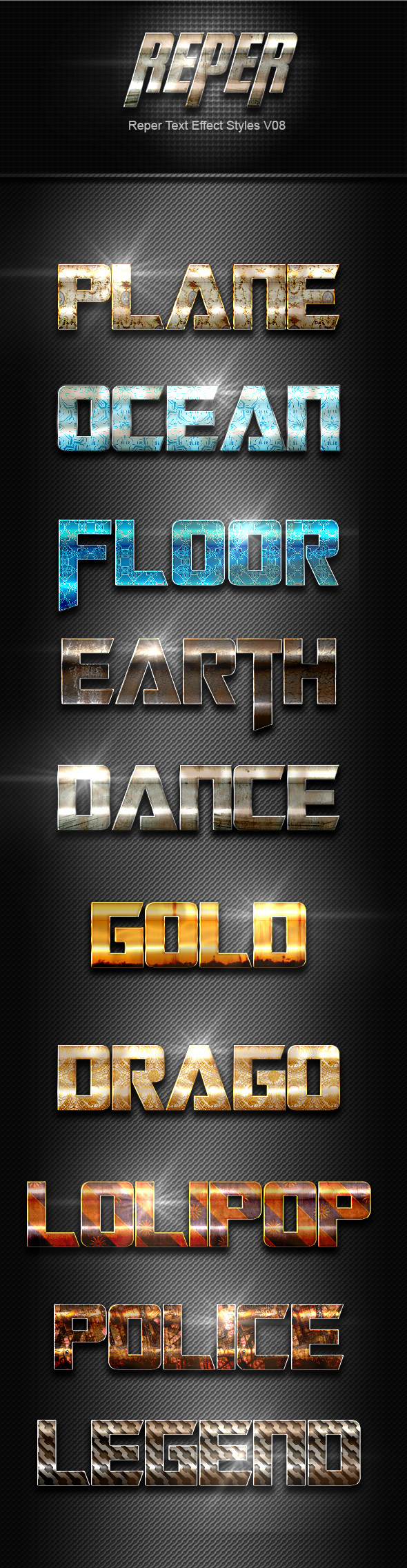 Reper Text Effect Styles V08 - Text Effects Styles