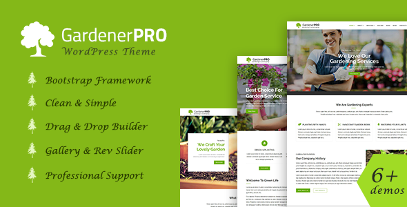 GardenerPro - Gardening & Lawn Care Landscaping WordPress Theme