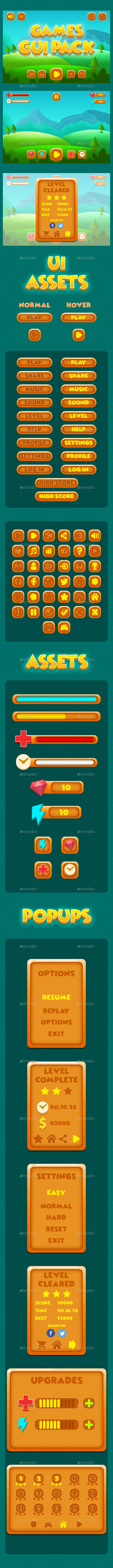 Full Game UI Kit - User Interfaces Game Assets