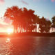 Sunset Palm Island and Birds - VideoHive Item for Sale
