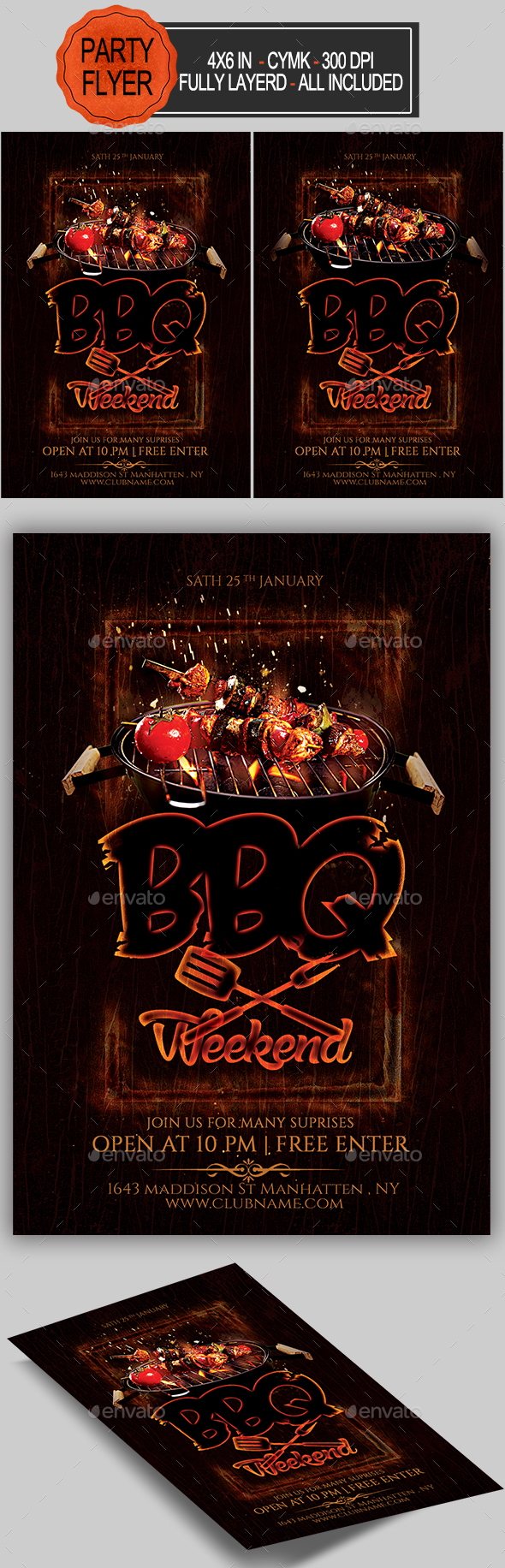 BBQ Flyer - Clubs & Parties Events