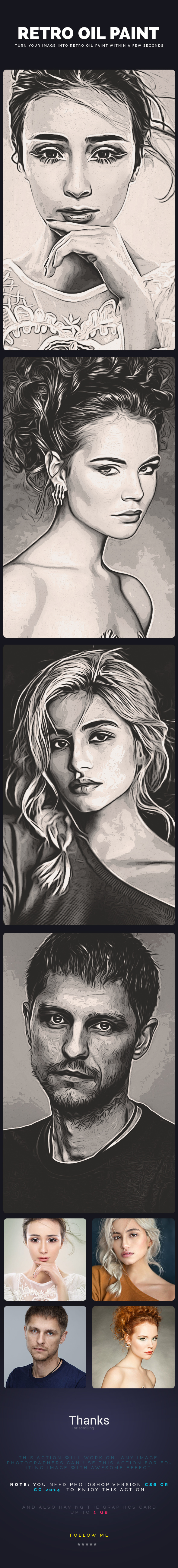 Retro Oil Paint - Photo Effects Actions
