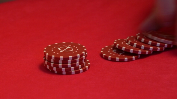 Croupier Makes Trick with Chips.