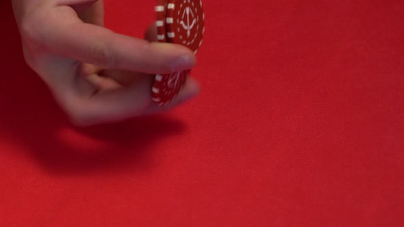 Croupier Makes Trick with Chips.