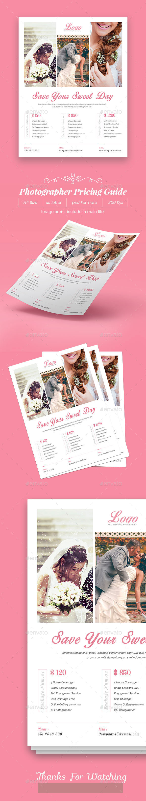 Photographer Pricing Guide - Flyers Print Templates