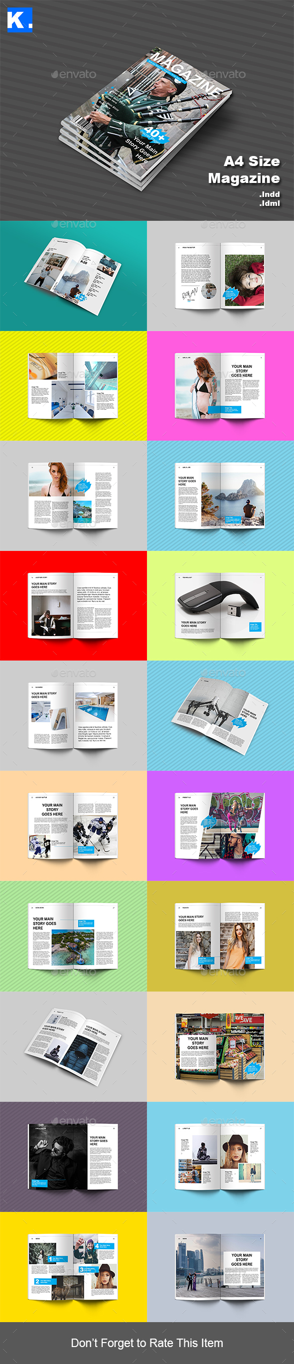 Indesign Magazine Template 1 - Magazines Print Templates