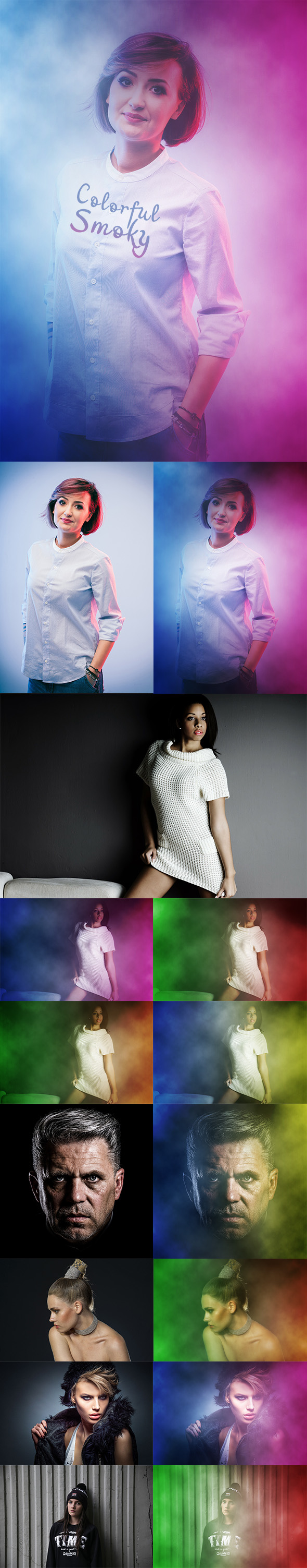 Colorful Smoky Action - Photo Effects Actions