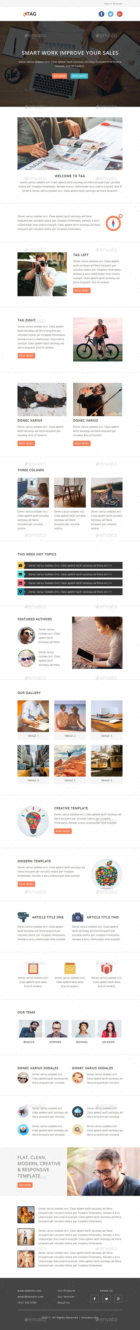 TAG - E-Newsletter PSD Template - E-newsletters Web Elements